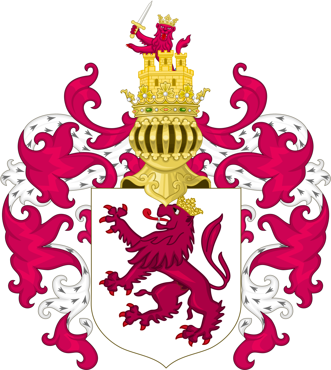 List Of Leonese Monarchs Wikipedia - Castile And Leon Coat Of Arms (1200x1327)