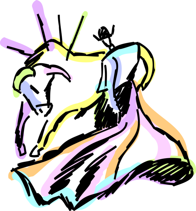 Vector Illustration Of Spanish Matador Toreador Bullfighter - Vector Illustration Of Spanish Matador Toreador Bullfighter (650x700)