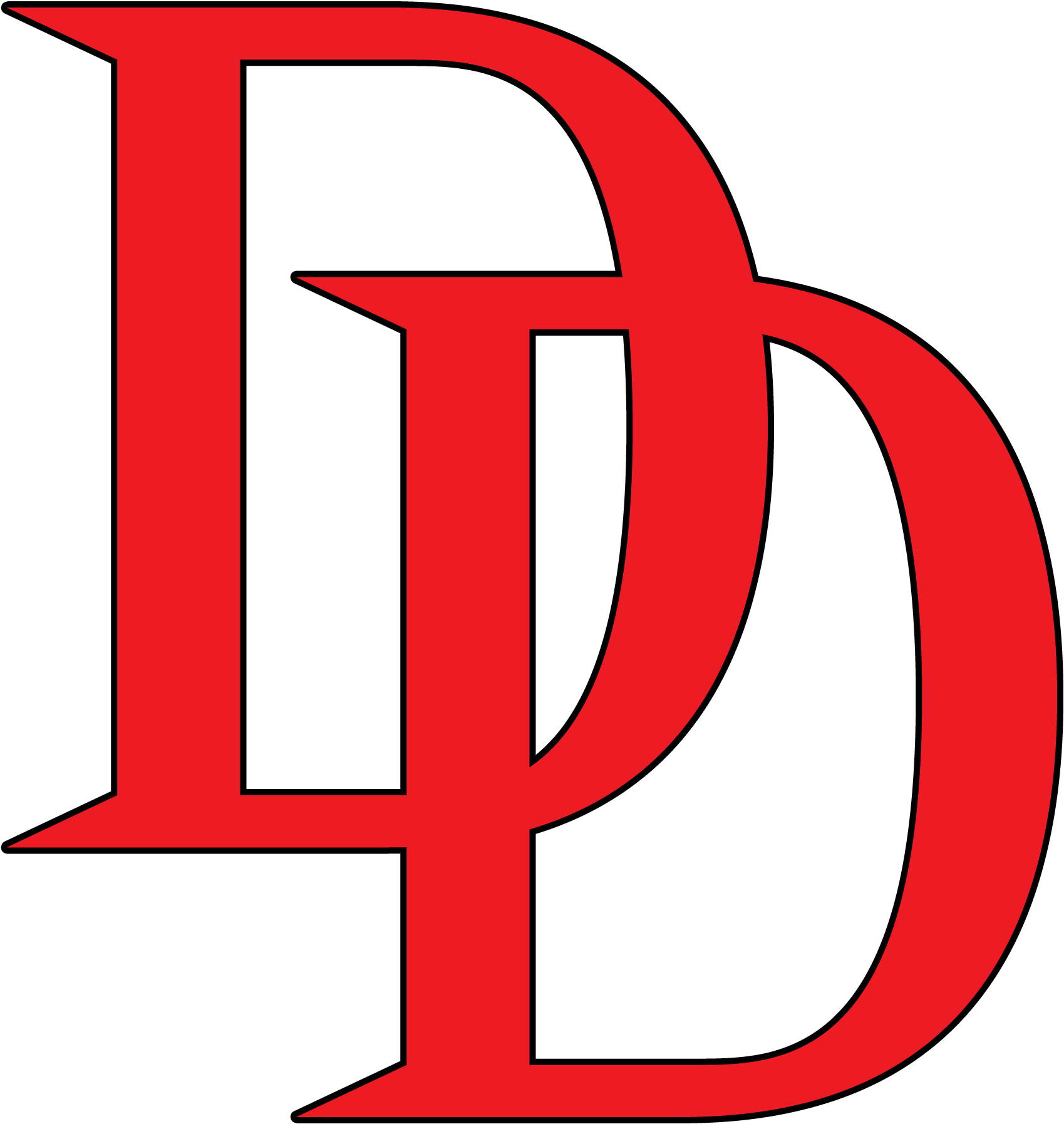 Daredevil - Super Hero Logos Dd (1777x1872)