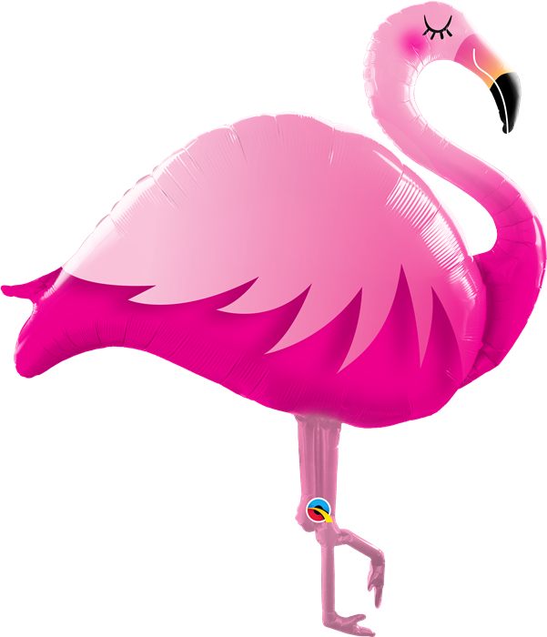 Pink Flamingo Giant 46" Supershape Balloon - Pink Flamingos Helium Balloons (601x700)