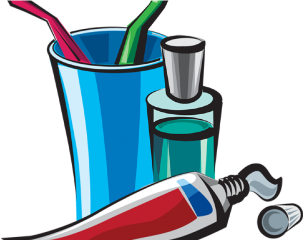 Free Download Clip Art - Toothpaste And Toothbrush (640x480)