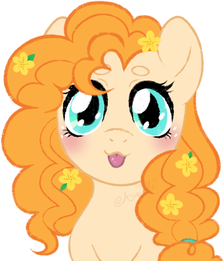 Arxielle, Big Eyes, Blep, Blushing, Cute, Flower, Flower - Cartoon (576x576)