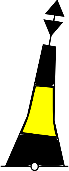 Cardinal Buoy East Clipart Png - Cardinal Buoy East Clipart Png (243x600)