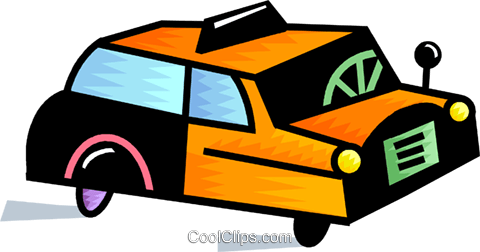 Taxi Cab Royalty Free Vector Clip Art Illustration - Taxi Cab Royalty Free Vector Clip Art Illustration (480x252)
