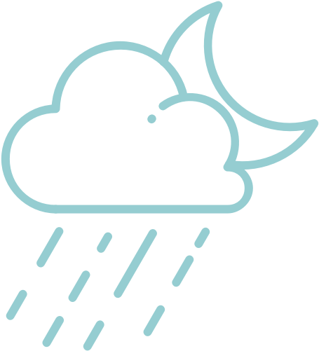 Moon, Lunar, Night, Nighttime, Rain, Downpour, Rainy - Rain (512x512)