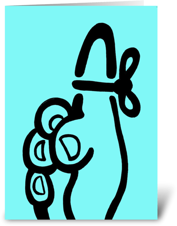 Belated Birthday Card String On Finger Greeting Card - Greeting Card (700x792)