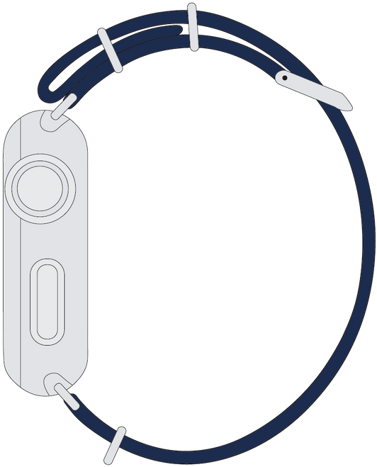 Premium Dark Blue/red/red Apple Watch Watchband - Apple Watch (775x775)