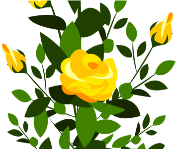 Yellow Rose Clipart Beautiful - Png Clipart Flower Bush (450x300)