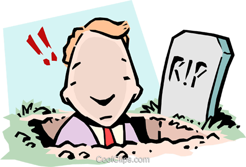 Deep Six It Royalty Free Vector Clip Art Illustration - Man Digging His Own Grave (480x327)