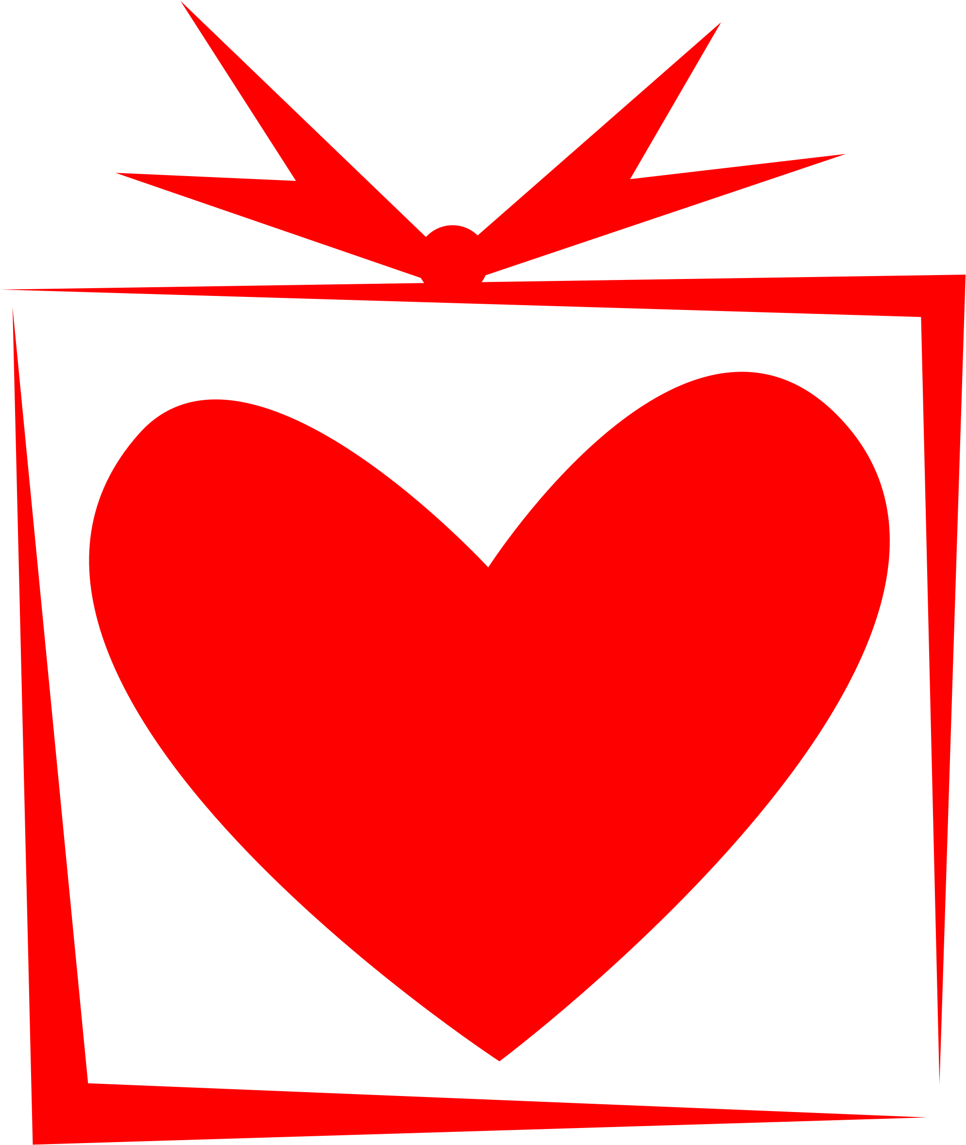 Download Clip Art Royalty Free Stock Asteroids Game - Heart In A Box Clipart (2124x2400)