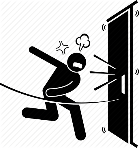 Knocking The Door Icon Clipart Door Lock Clip Art - Close Shut (482x512)