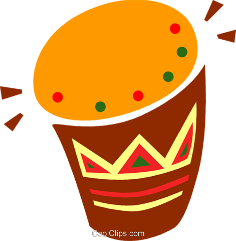 Bongo Drum Royalty Free Vector Clip Art Illustration - Violin (471x480)