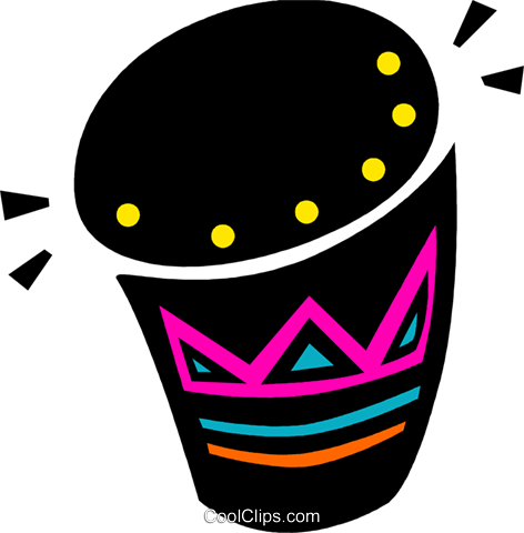 Bongo Drum Royalty Free Vector Clip Art Illustration - Clip Art (472x480)