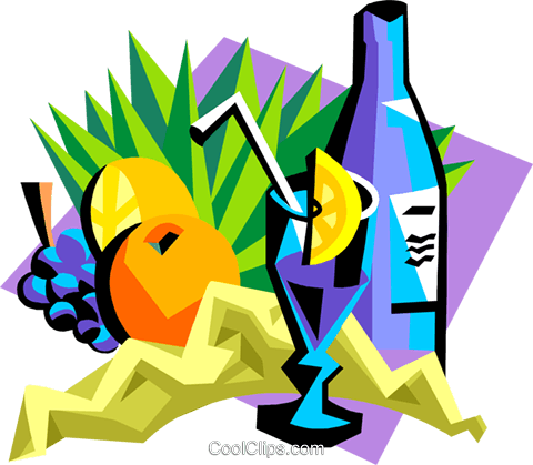 Tropical Drinks Royalty Free Vector Clip Art Illustration - Tropical Drinks Royalty Free Vector Clip Art Illustration (480x419)