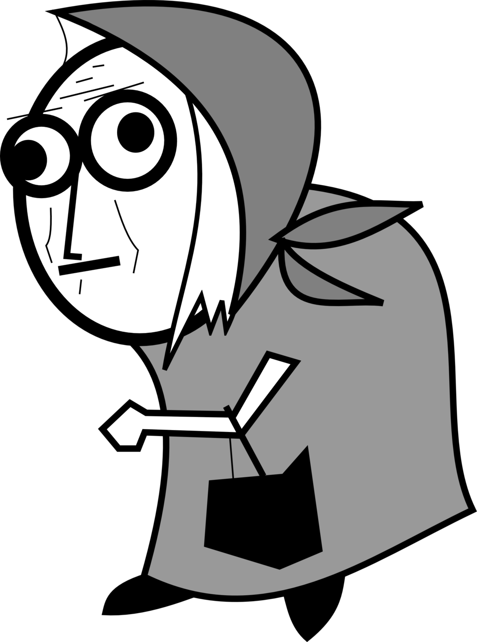 Old Lady - Poor Old Lady Clip Art (958x1290)