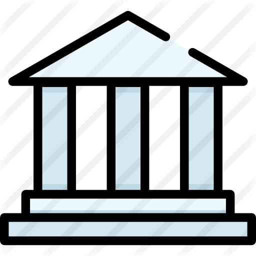 Bank Clip Building - Pantheon Clipart (512x512)