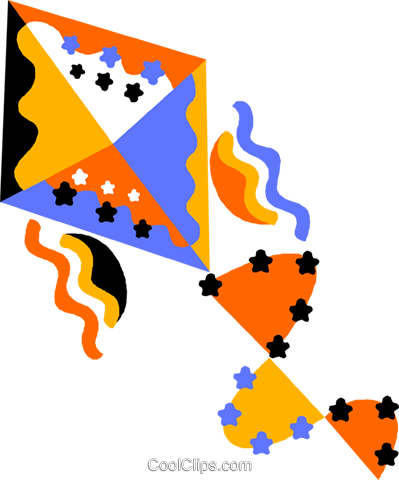 Kite Royalty Free Vector Clip Art Illustration - Illustration (399x480)