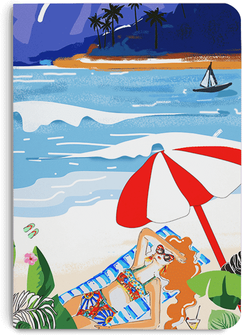 Dailyobjects Beach Bum 2 A5 Notebook Plain Buy Online - Illustration (600x680)