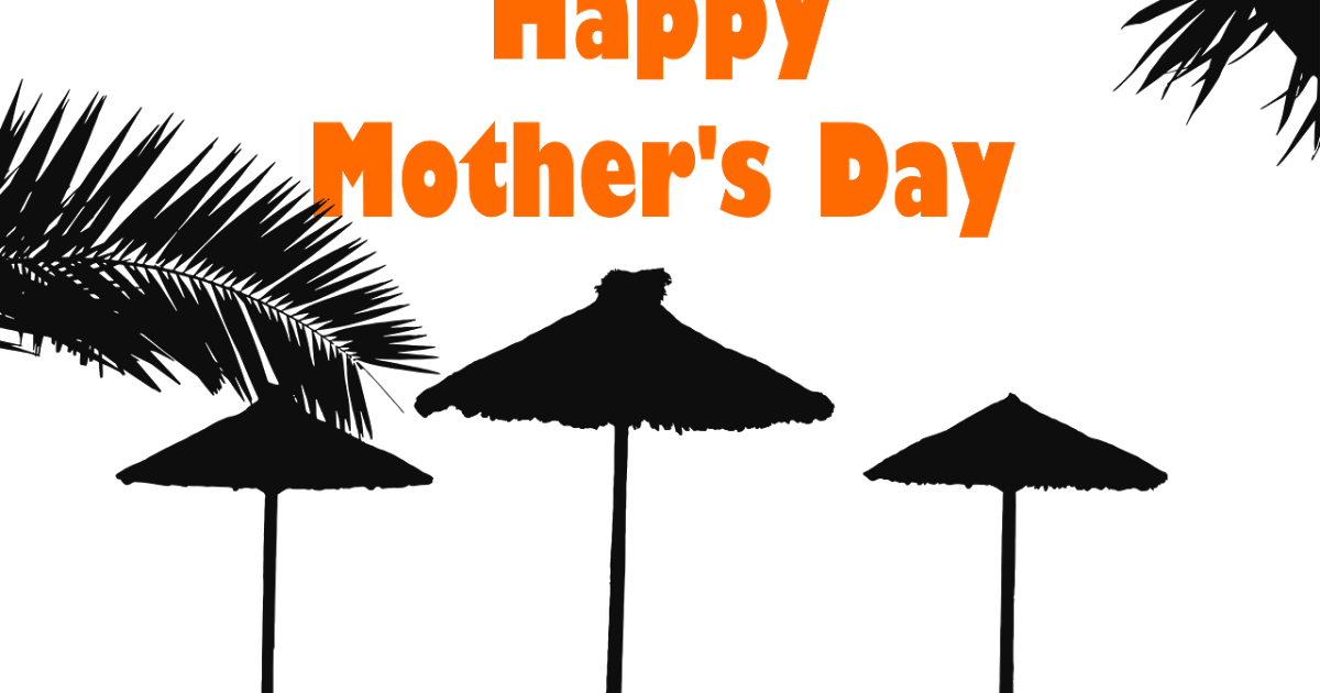 Free Beach Themed Mother's Day Clipart ~ The Beach - Beach Silhouette Clipart (1200x630)