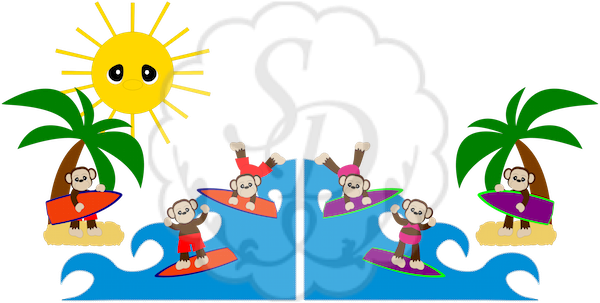 Monkeys At The Beach - Monkeys At The Beach (600x303)