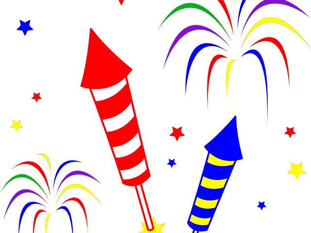 Rocket Clipart Firecracker - Free Clip Art Cartoon Fireworks (640x480)