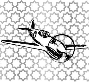 Airplane Henschel Hs 123 Henschel Hs 129 Biplane - Curtiss P-40 Warhawk (371x340)