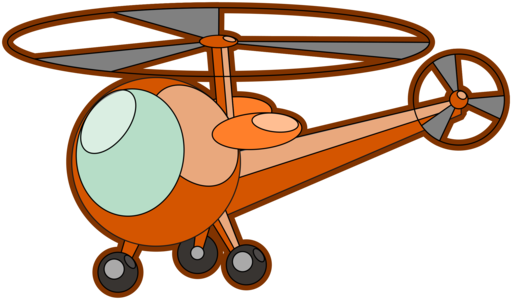 Helicopter Cartoon Bunt - Clip Art (552x340)
