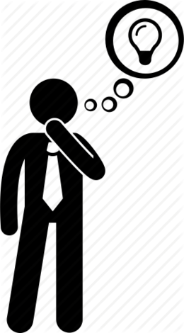 Person Thinking Clipart - Thought (260x470)