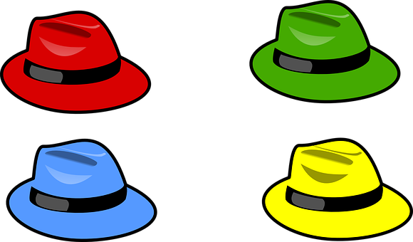 4 Things Clipart Six Thinking Hats Clip Art - Palarii De Colorat (580x340)