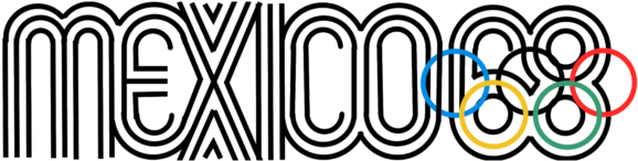 1968 Mexico City Summer Olympic Games Logo - 1968 Mexico Olympic Logo (650x217)