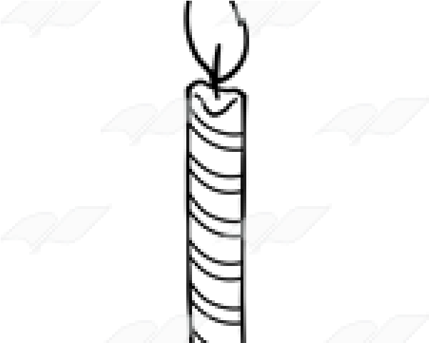 Birthday Candles Clipart Black And White - Birthday Candle Black And White Clipart (640x480)