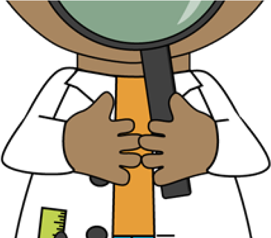 Glass Clipart Student - Scientist Using Magnifying Glass (640x480)