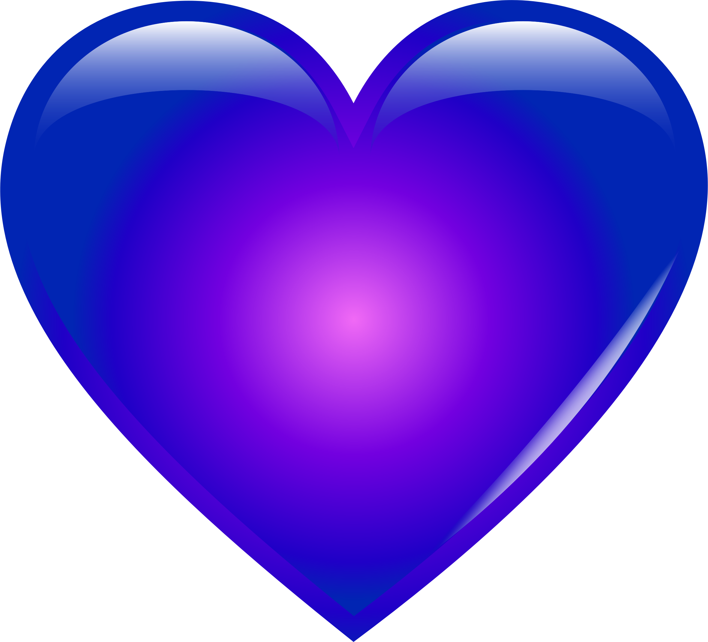Png Royalty Free Download Heart Big Image Png - Purple And Blue Heart (2360x2140)