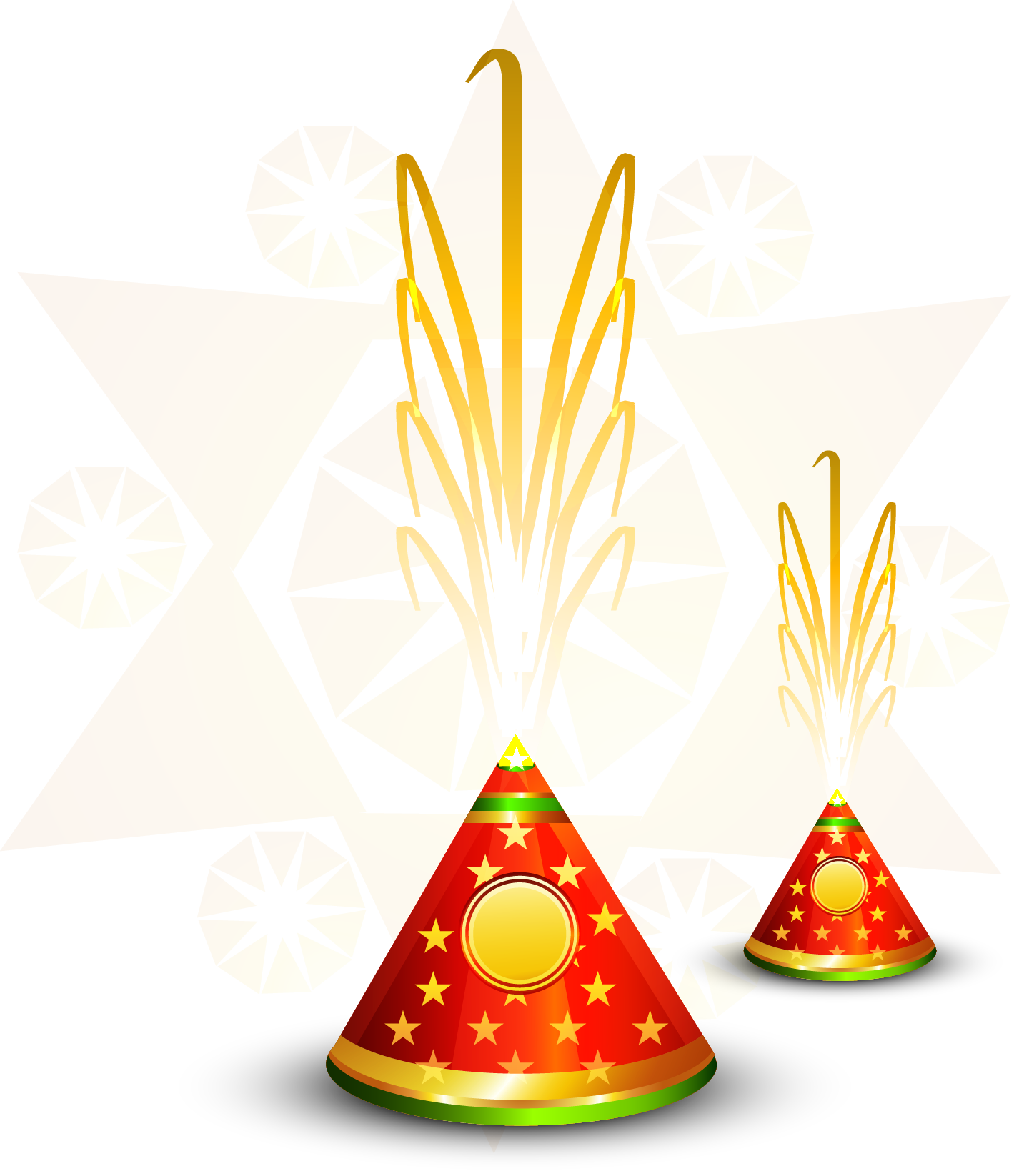 Vector Diwali Fireworks Firecracker Hindi Free Clipart - Diwali Crackers Vector Png (1419x1646)