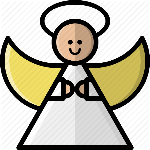 Free Library Christmas By Icopops Angel Holidays Tree - Tree-topper (512x512)