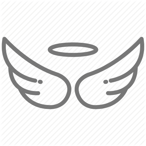 Banner Free Minimal Memorial By Amanda Goehlert Death - Wings And Halo Svg (512x512)