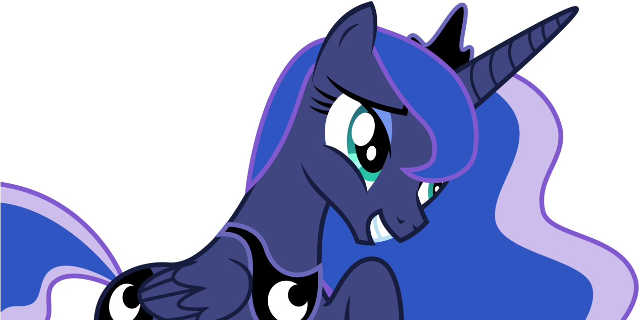 Grin Clipart Sheepishly - Princess Luna (1280x653)