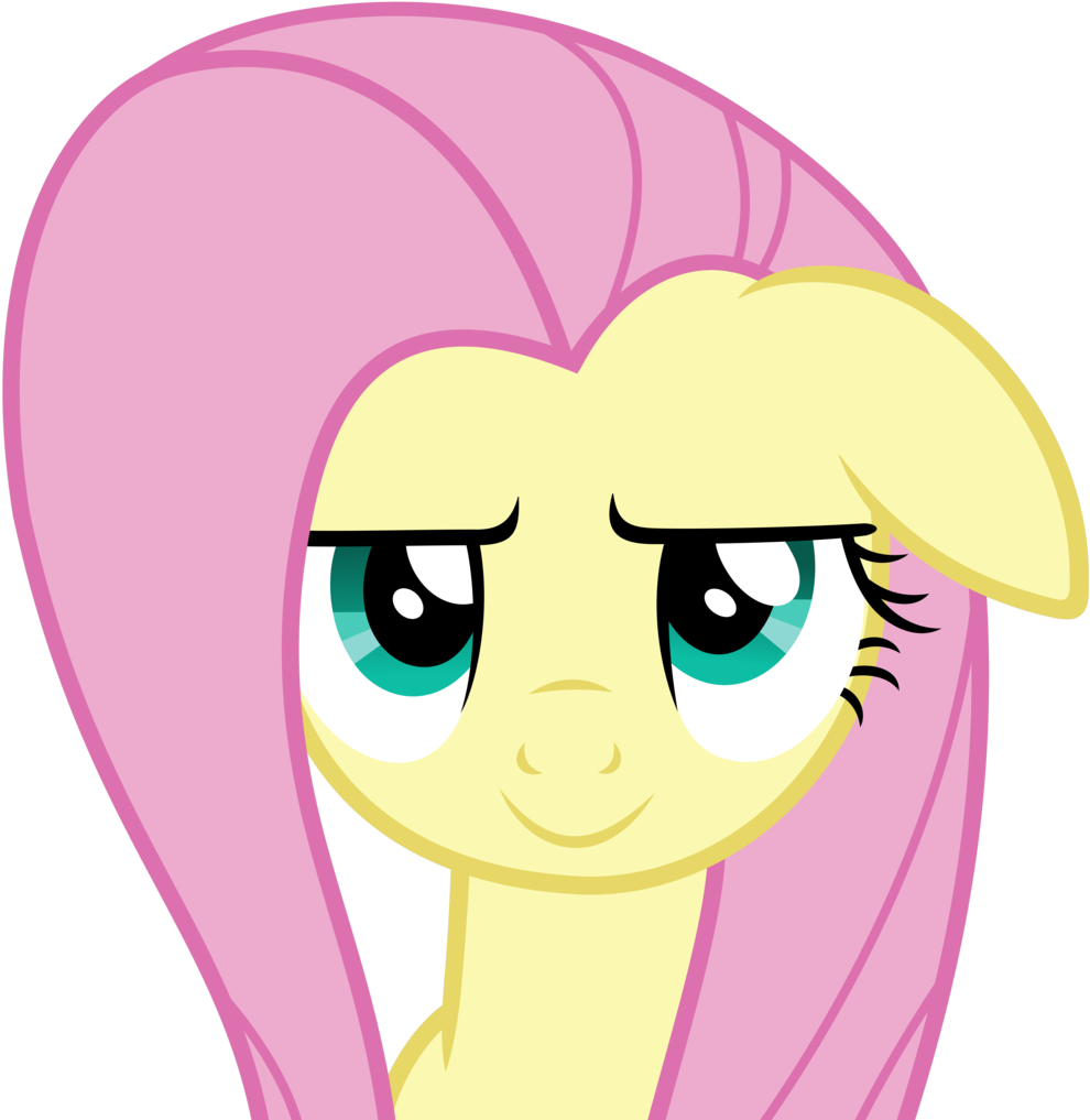 Slb94, Cute, Fluttershy, Grin, Looking At You, Safe, - Флаттершай Стикер (1000x1024)