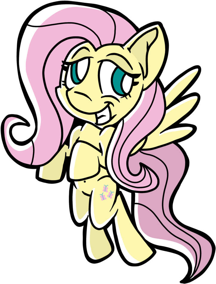 Fillerartist, Belly Button, Fluttershy, Flying, Grin, - Cartoon (904x1024)
