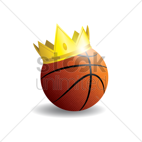Crown Clipart Basketball - Basketball Ball With Crown (600x600)