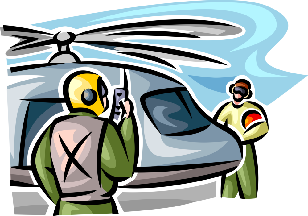 Vector Illustration Of United States Air Force Personnel - Cartoon (999x700)