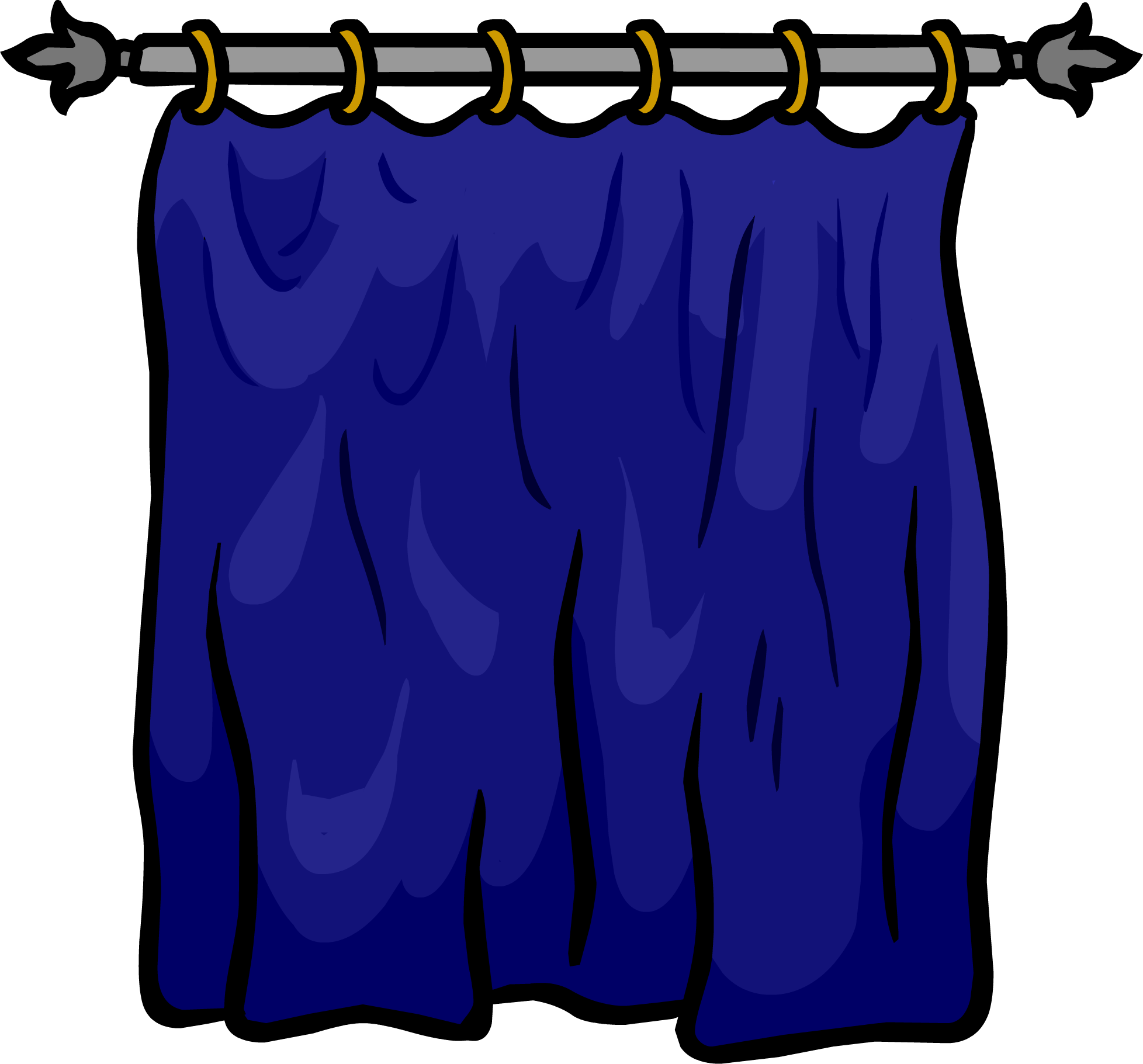 Curtain Clipart Blue Curtain - Blue Curtain Club Penguin (1956x1821)