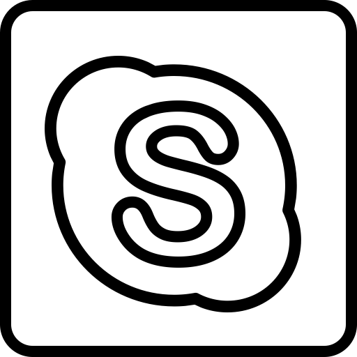 Skype Clipart Voip - Skype Outline Icon (512x512)