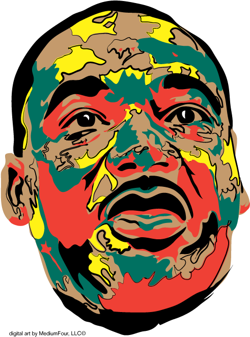 Martin Lutehr King, Jr - Illustration (500x700)