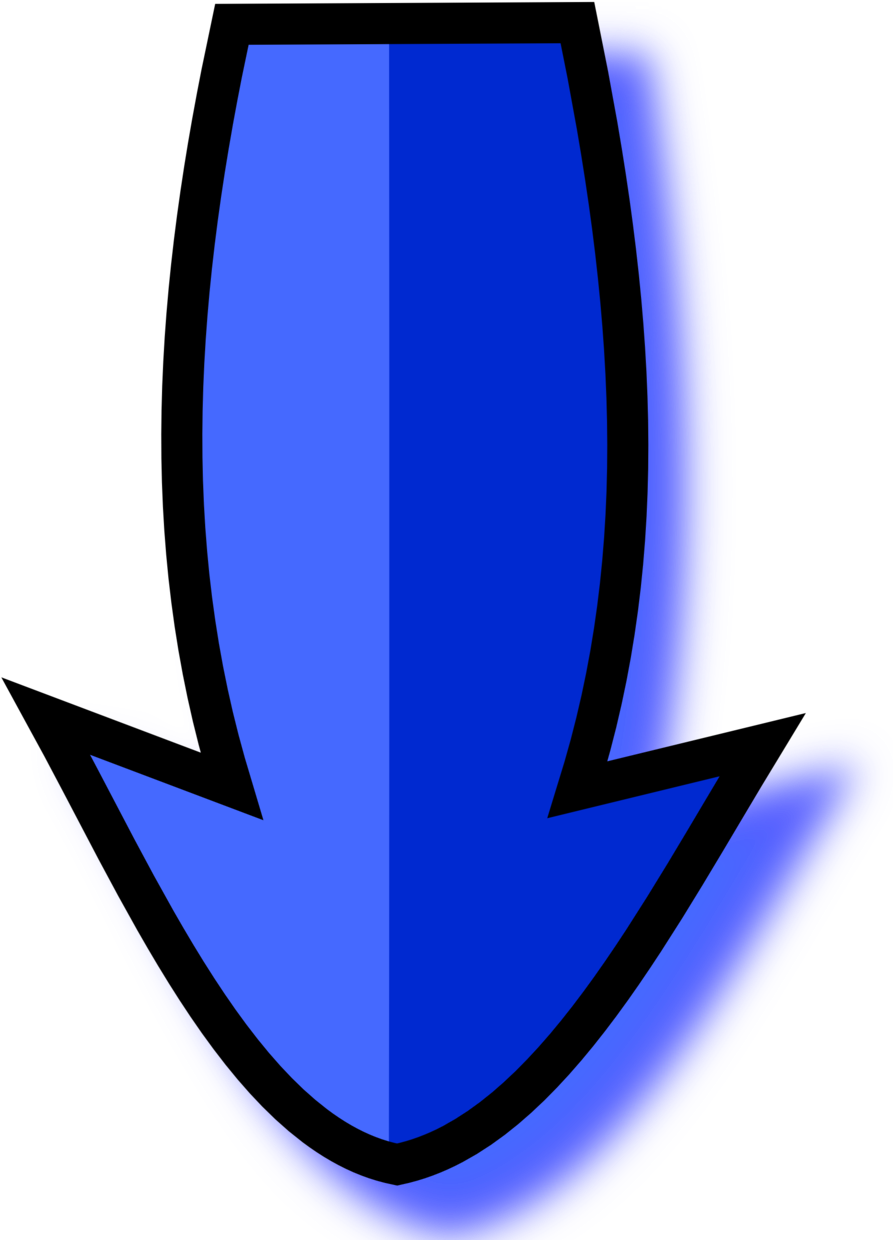 Computer Icons Download Art - Flechas Hacia Abajo Azul (958x1282)