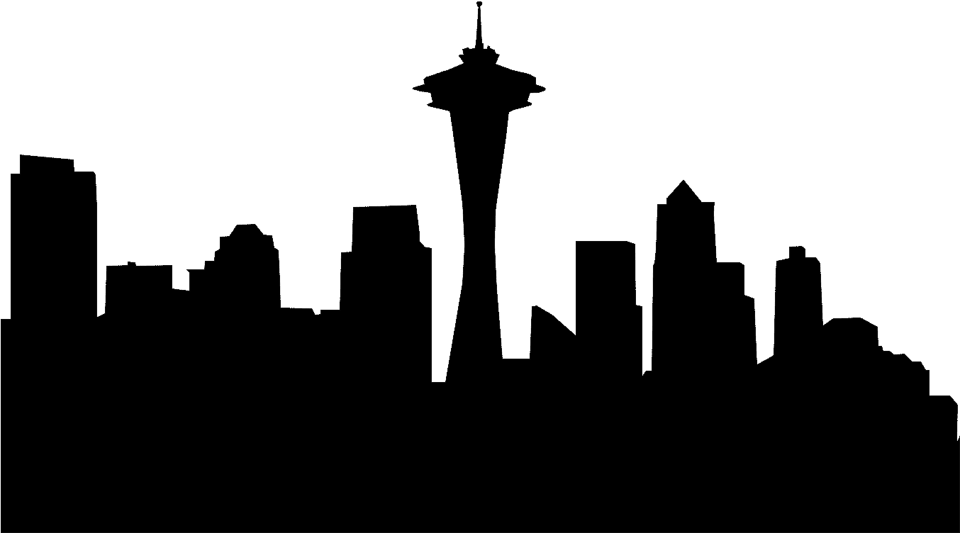 Seattle Skyline Silhouette Png - Seattle Skyline Silhouette Png (1610x946)