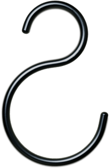 Set Of 2 Black Hooks - Set Of 2 Black Hooks (480x640)