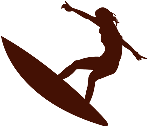 Royalty Free Girl Open Arms Transparent Png Svg - Surfing Clipart Png (512x512)