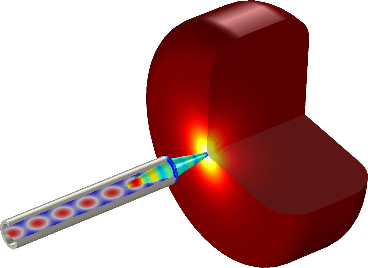 The Tapered Dielectric Probe Radiates Human Flesh For - Radiation (1600x1164)
