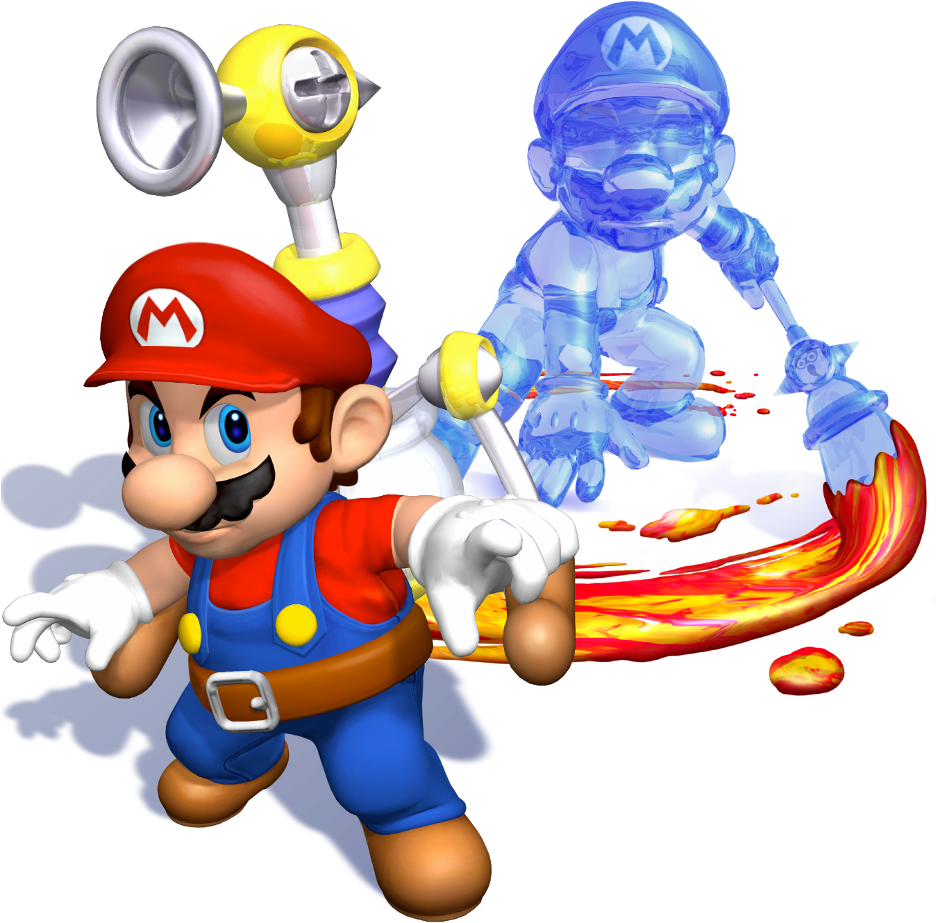 Mario Sunshine - Super Mario Sunshine Promo (1388x1403)